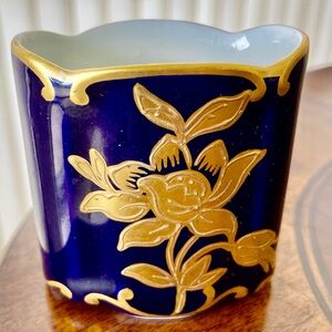 Vintage Jlmenau Graf Von Henneberg Echt Kobalt Toothpick/Cigarette Holder 2”&2.5